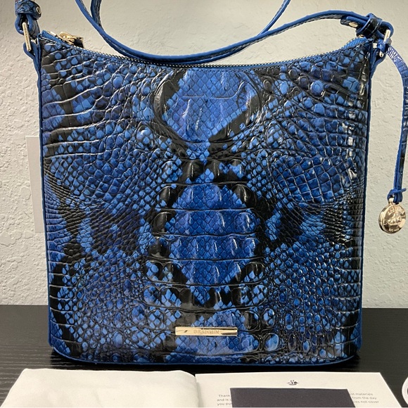 Brahmin Katie BLUE VIPER MELBOURNE W/ 2 Eyes GORGEOUS NWT - Picture 1 of 9